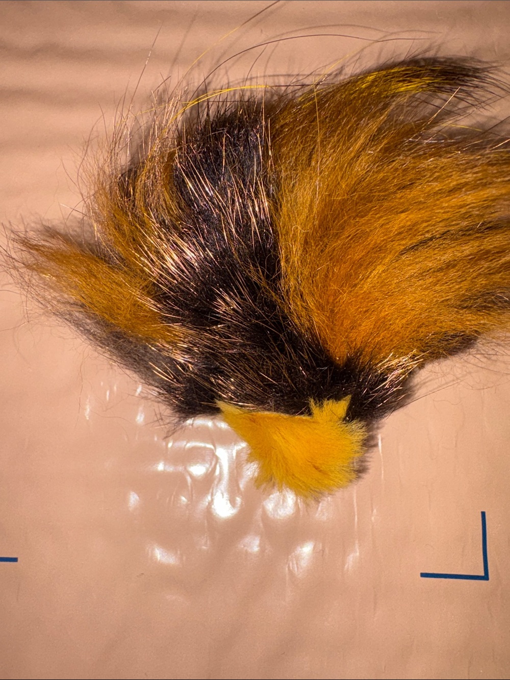 AUTHENTIC FENDI BROOCHFaux Fur - Black and Gold